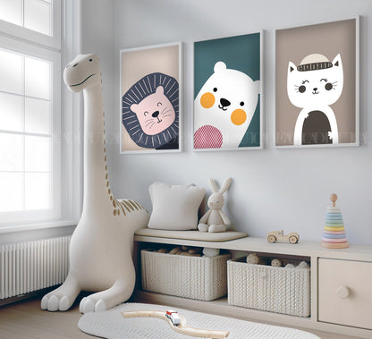 Set of 3 cute girl Art ,girl Room .