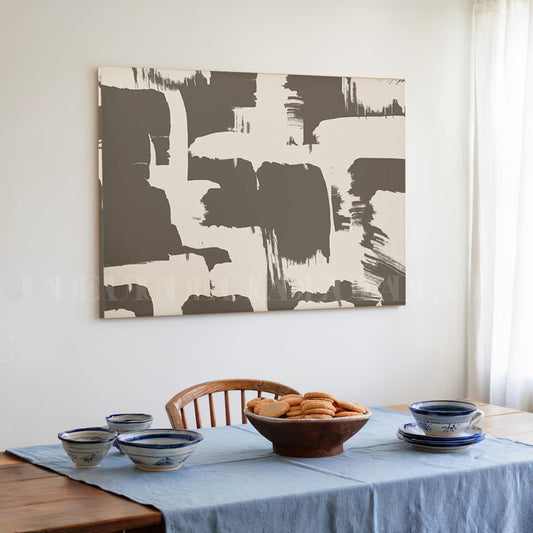 Beige brown Flow Canvas print