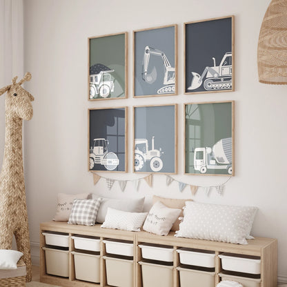 Set of 6 Construction Art .