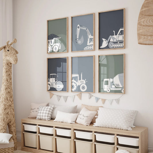 Set of 6 Construction Art .