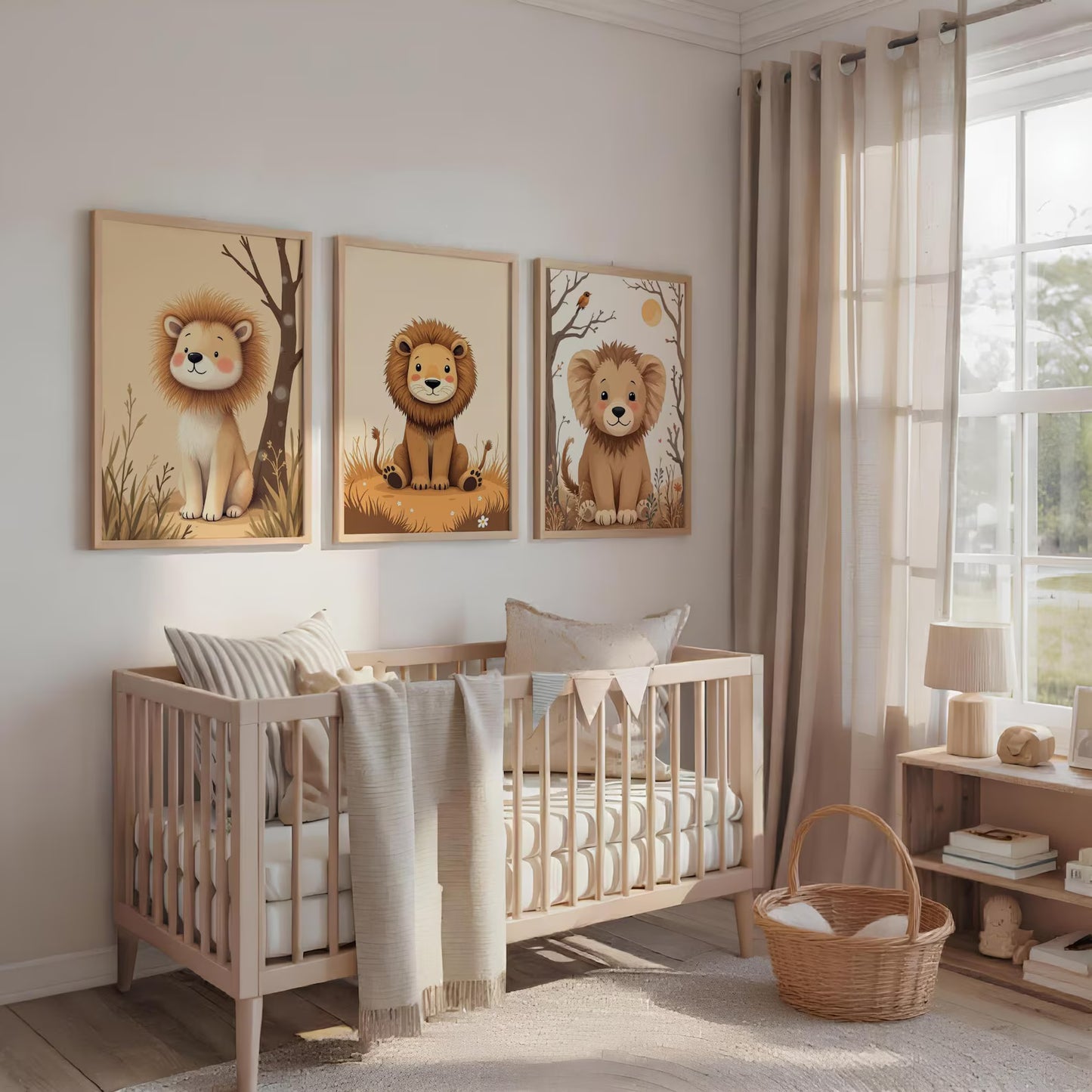 Set of 3 cute boy,lion.