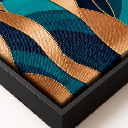 Abstract strock framed canvas.