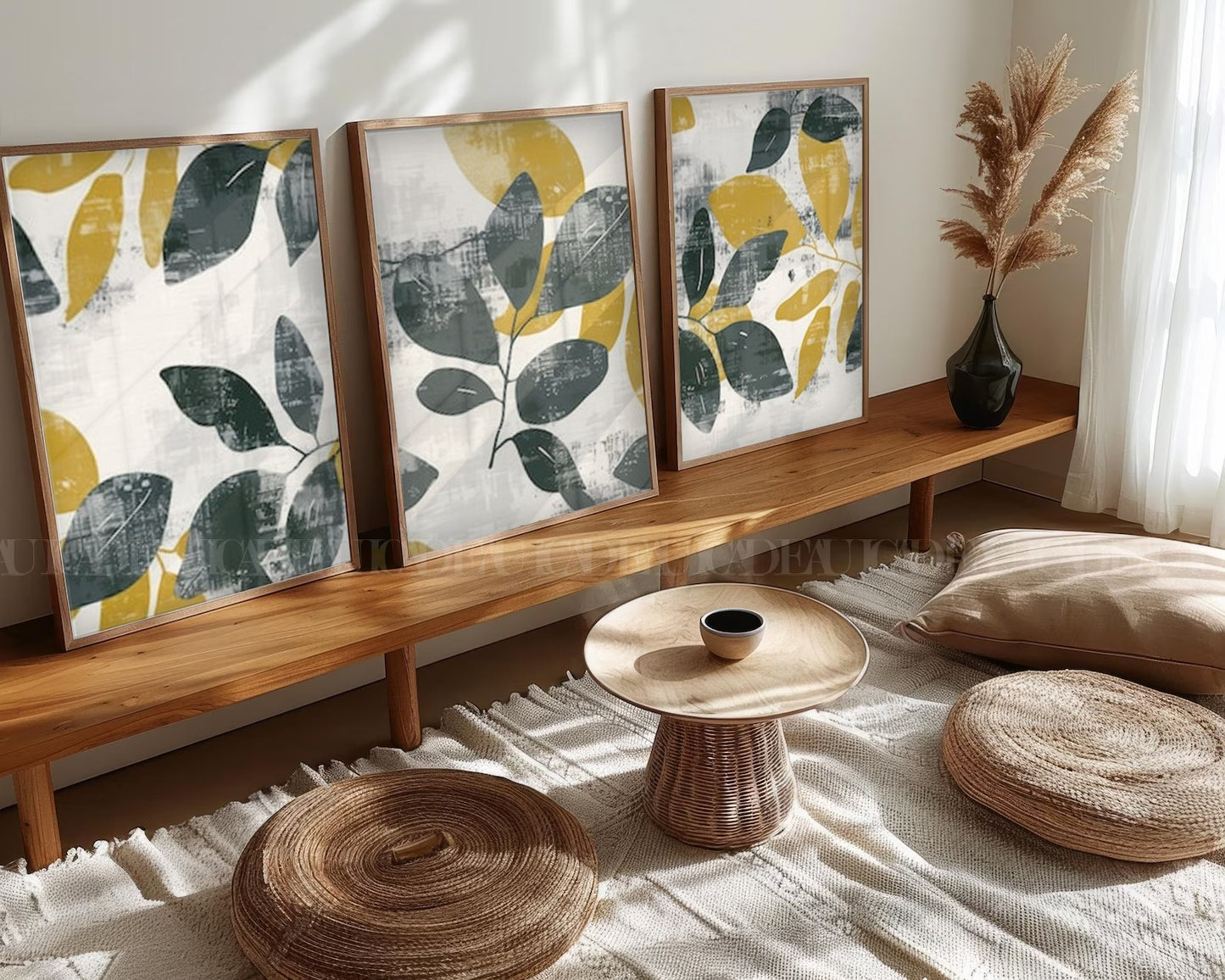 Set of 3 Abstract Wall Art Prints,bed,living, Minimalist Neutral Art.