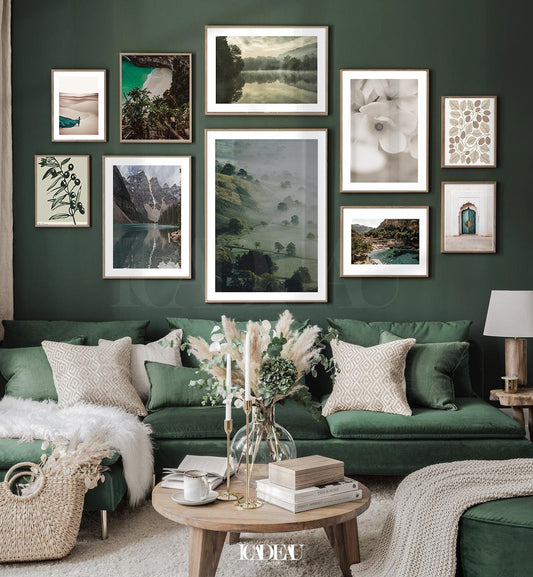 Forest green wall set