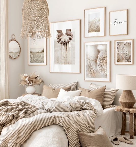 Calming tones of beige wall art