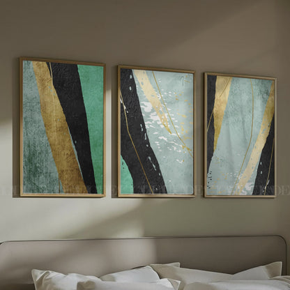 Set of 3 Abstract Wall Art Prints,bed,living, Minimalist Neutral Art.