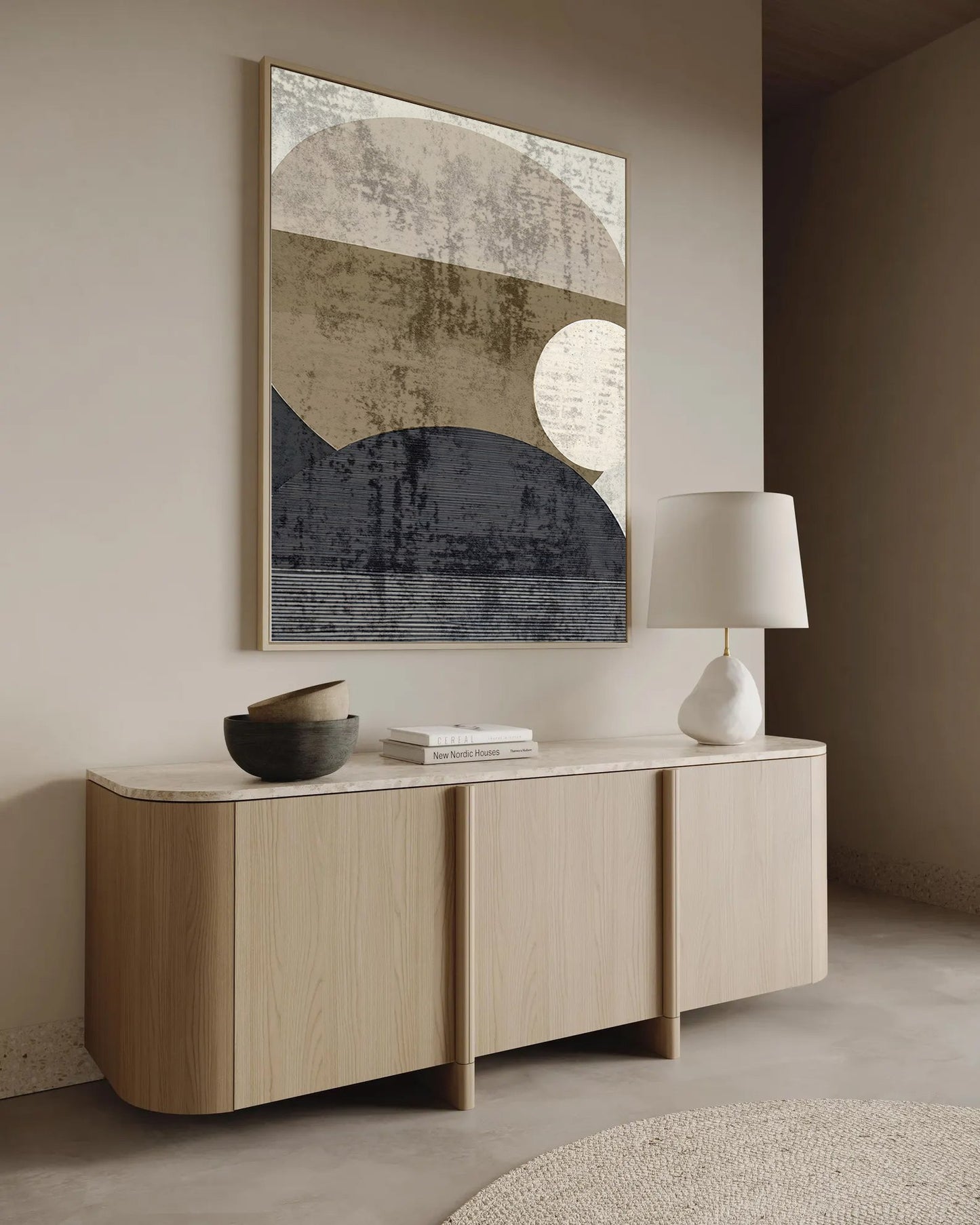 bohemian abstract framed canvas