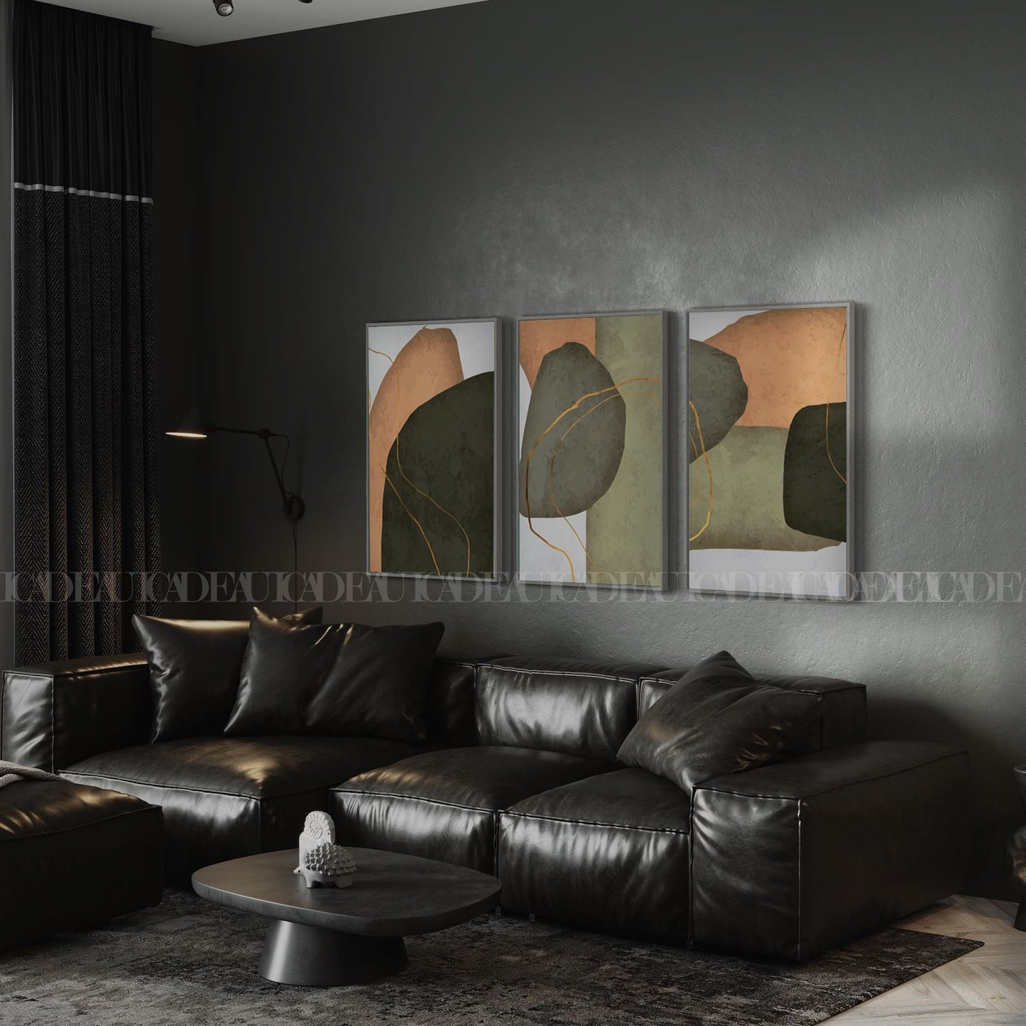 Set of 3 Abstract Wall Art Prints,bed,living, Minimalist Neutral Art.