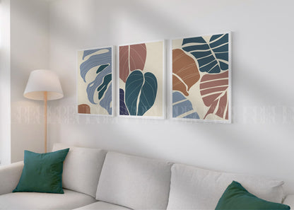 Set of 3 Abstract Wall Art Prints,,livingroom, Minimalist Neutral Art.boho art.