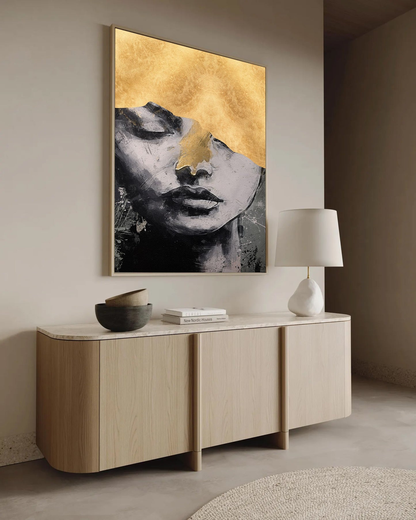 bohemian abstract framed canvas