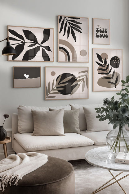 boho tones abstract wall art