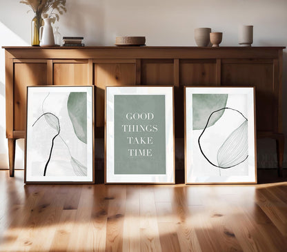 Set of 3 Abstract Wall Art Prints,bed,living, Minimalist Neutral Art.